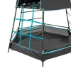 TP Explorer Metal Climbing Frame Set with Ripple Slide and Jungle Run Black Edition