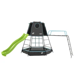 TP Explorer Metal Climbing Frame Set with Ripple Slide and Jungle Run Black Edition