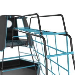 TP Explorer Metal Climbing Frame Set with Monkey Bridge & Ripple Slide Black Edition