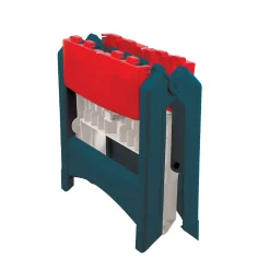 TP Folding Plastic White and Red Picnic Table