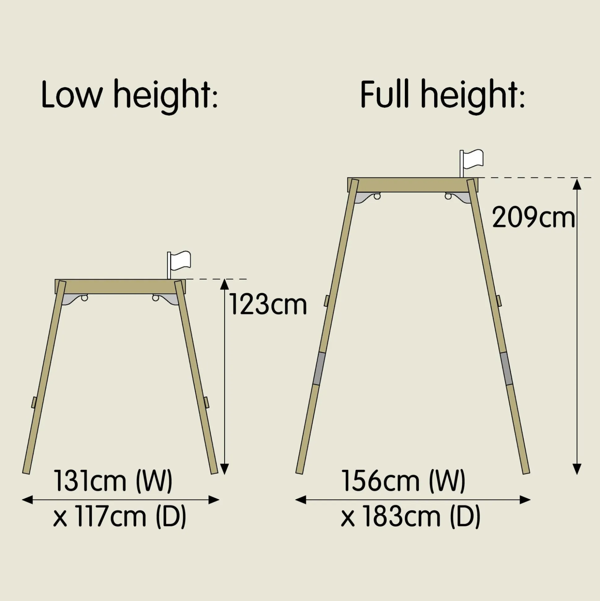 TP Forest Acorn Growable Swing Set with Quadpod - FSC® certified