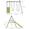 TP Forest Multiplay Double Wooden Swing Set & Slide - FSC® certified