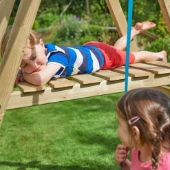TP Forest Multiplay Double Wooden Swing Set & Slide - FSC® certified