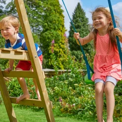 TP Forest Multiplay Double Wooden Swing Set & Slide - FSC® certified