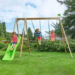 TP Forest Multiplay Double Wooden Swing Set & Slide - FSC® certified