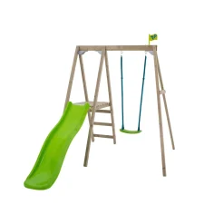 TP Forest Multiplay Single Wooden Swing & Slide Set - FSC® certified
