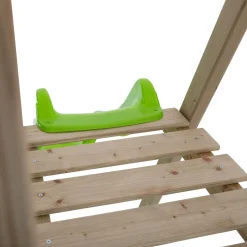 TP Forest Multiplay Single Wooden Swing Set with Roped Rapide Seat & Slide - FSC® certified