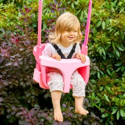 TP Forest Toddler Wooden Pink Quadpod Swing Set & Slide - FSC® certified