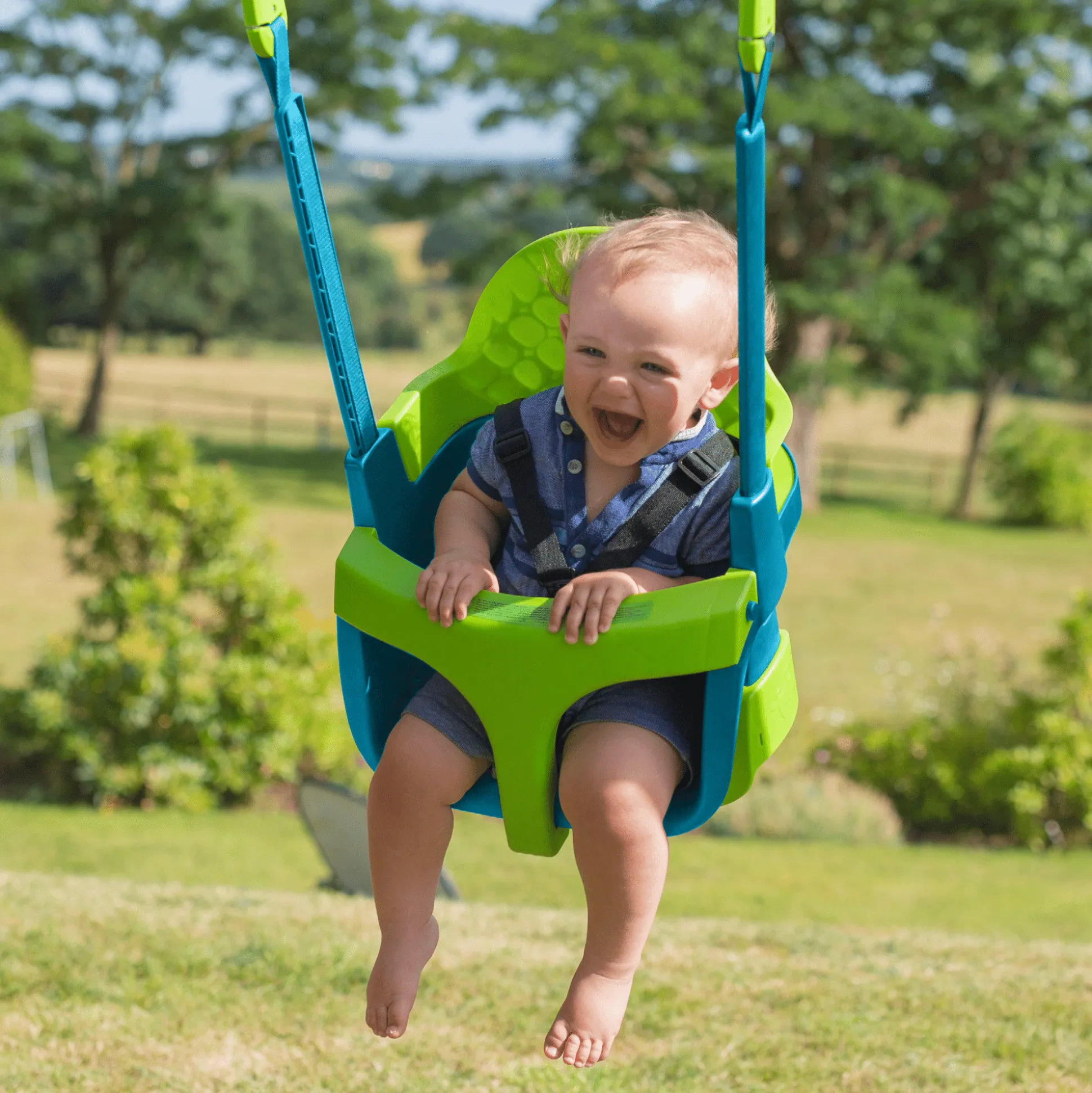 TP Forest Toddler Wooden Quadpod Swing Set & Slide - FSC® certified