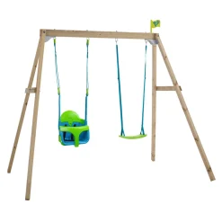 TP Forest Wooden Double Swing with Quadpod - FSC® certified