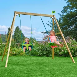 TP Forest Wooden Double Swing with Quadpod - FSC® certified