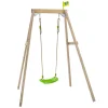 TP Forest Wooden Single Swing Set with Roped Rapide Seat - FSC® certified