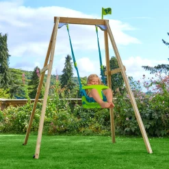 TP Forest Wooden Single Swing with Quadpod - FSC® certified