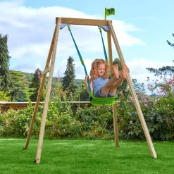 TP Forest Wooden Single Swing with Quadpod - FSC® certified