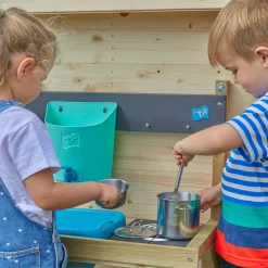 TP Hideaway Wooden Playhouse with Mud Kitchen - FSC® certified