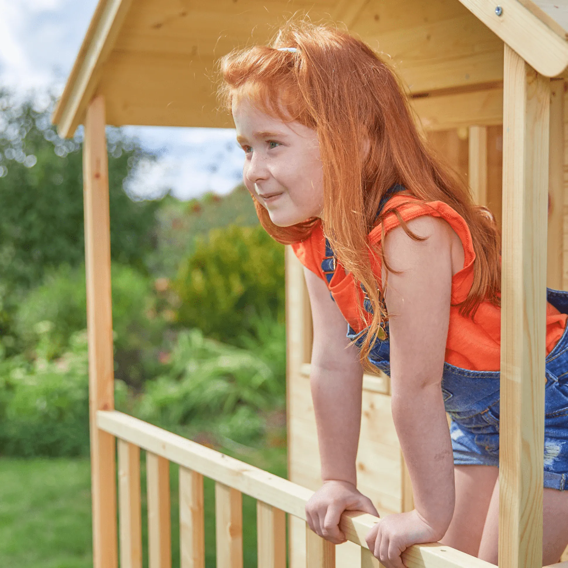 TP Hill Top Tower Wooden Playhouse with Slide - FSC® certified