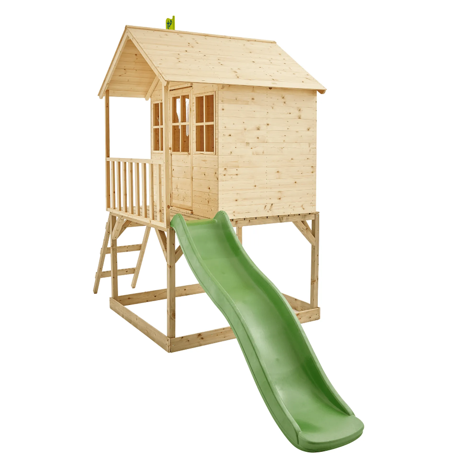 TP Hill Top Tower Wooden Playhouse with Slide - FSC® certified
