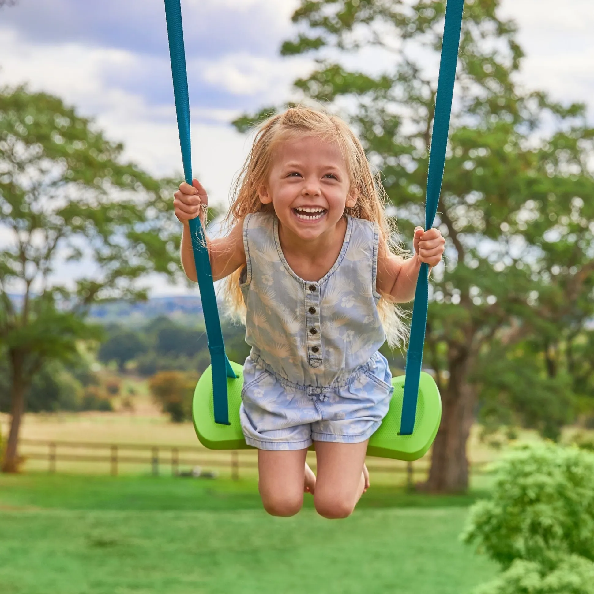 TP Kingswood Triple Squarewood Swing Set with Glider - FSC® certified
