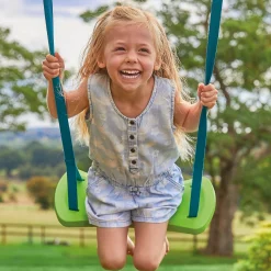 TP Kite Wooden Double Swing Set with 8ft Slide