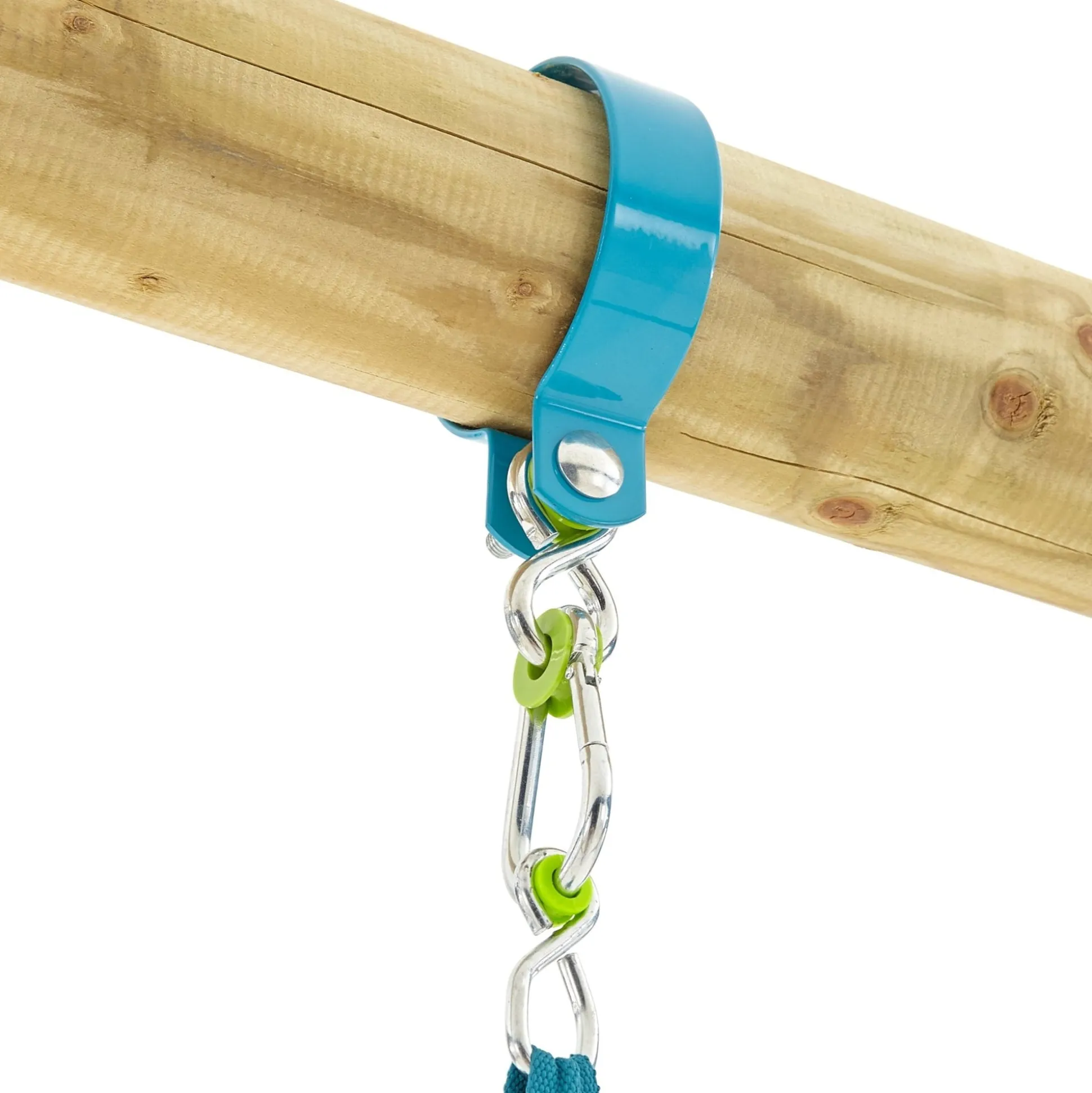 TP Knightswood Double & Deck Wooden Swing Set With Giant Nest Swing