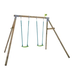 TP Knightswood Double Wooden Swing Set