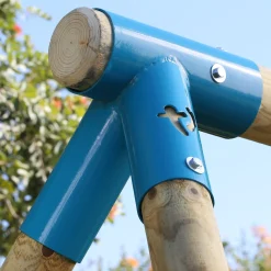 TP Knightswood Triple Wooden Swing & 8ft Slide Set