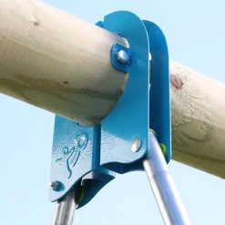 TP Knightswood Triple Wooden Swing & Slide Set With Glide Ride & Button Seat