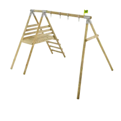 TP Knightswood Wooden Double & Deck Swing Frame