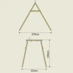 TP Knightswood Wooden Single Swing Frame - FSC® certified