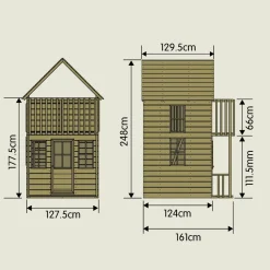 TP Loft Two Storey Wooden Playhouse - FSC® certified