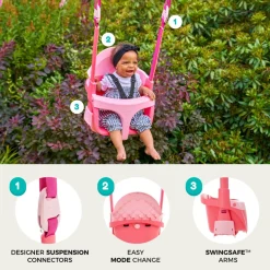 TP Quadpod® Pink Baby Swing Seat