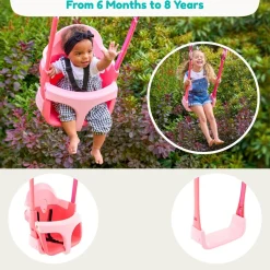 TP Quadpod® Pink Baby Swing Seat