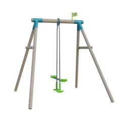 TP Sherwood Single Wooden Swing with Glide Ride Swing Seat - FSC Certified