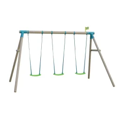 TP Sherwood Triple Wooden Swing Set - PEFC certified
