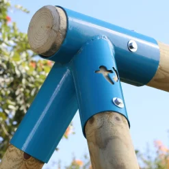 TP Sherwood Wooden Double Swing with Roped Rapide Seat & Bluey Quadpod Seat - PEFC certified