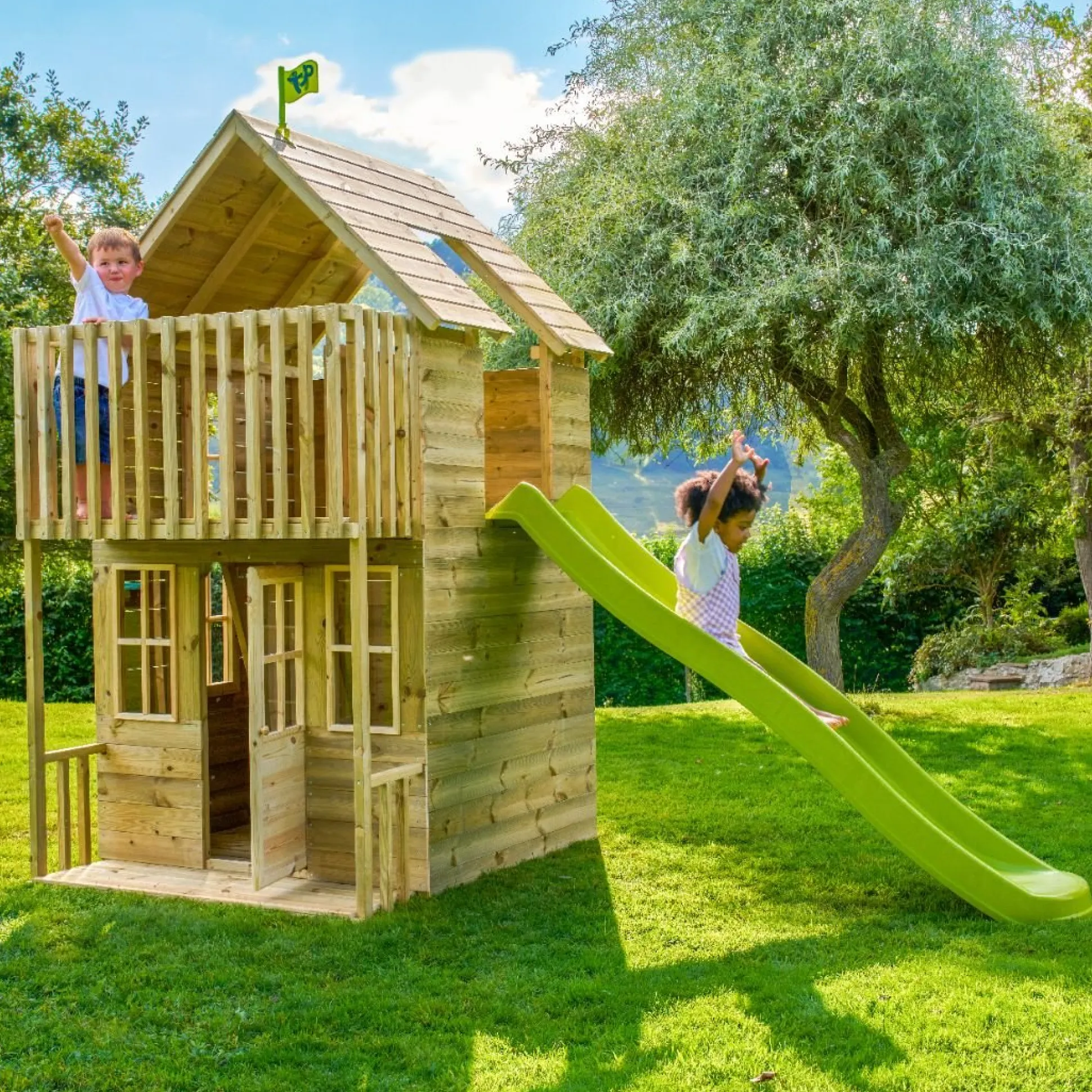 TP Skye Two Storey Wooden Playhouse - FSC® certified