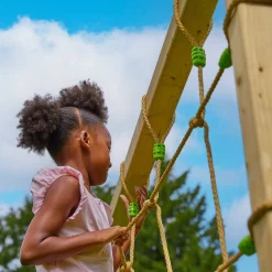 TP Skywood Fort Four Tower Wooden Climbing Frame - FSC® certified