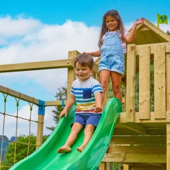 TP Skywood Fort Four Tower Wooden Climbing Frame - FSC® certified