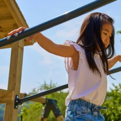 TP Skywood Fort Four Tower Wooden Climbing Frame - FSC® certified