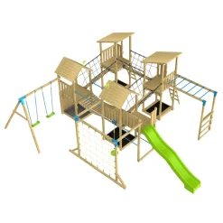 TP Skywood Fort Four Tower Wooden Climbing Frame - FSC® certified
