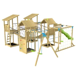 TP Skywood Fort Four Tower Wooden Climbing Frame - FSC® certified