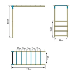 TP Skywood Monkey Bars - FSC® certified