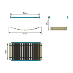 TP Skywood Wooden Clatter Bridge - FSC® certified