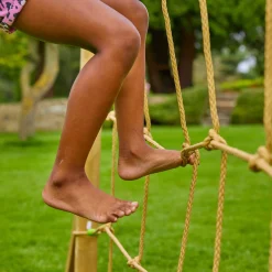 TP Skywood Wooden Climbing Frame with Two Extra Play Towers, Sky Deck, Skyline with Flying Fox, Monkey Bars, Double Swing Arm, 10ft Super Wavy Slide & 8ft Ripple Slide - FSC® certified