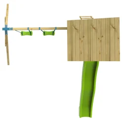 TP Skywood Wooden Lookout Tower with Superwavy Slide & Double Swing Arm - FSC® certified
