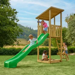 TP Skywood Wooden Lookout Tower with 3m Super Wavy Slide - FSC® certified