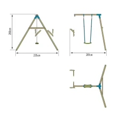 TP Skywood Wooden Single Swing Arm - FSC® certified