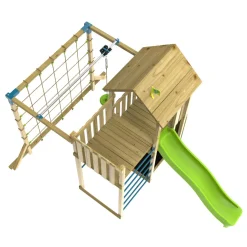 TP Skywood Wooden Tower Climbing Frame with Ripple Slide, Sky Deck, Skyline & Flying Fox Add On - FSC® certified