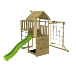 TP Skywood Wooden Tower Climbing Frame with Ripple Slide, Sky Deck, Skyline & Flying Fox Add On - FSC® certified