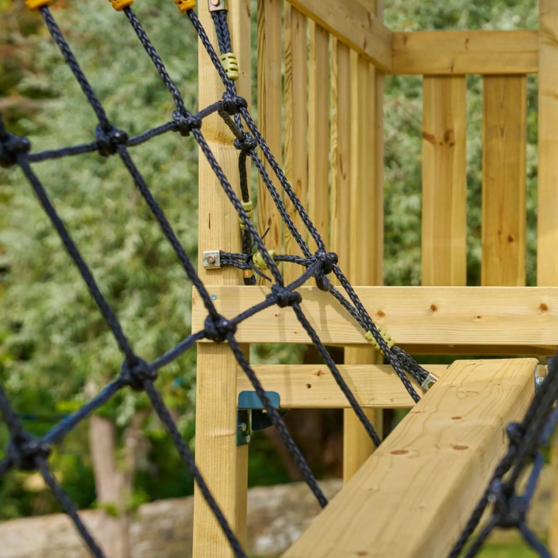 TP Skywood Wooden Tower Climbing Frame with Super Wavy Slide, Sky Deck, Monkey Bars, Skywalk Bridge, Skyline with Swing Seat & extra play tower - FSC® certified